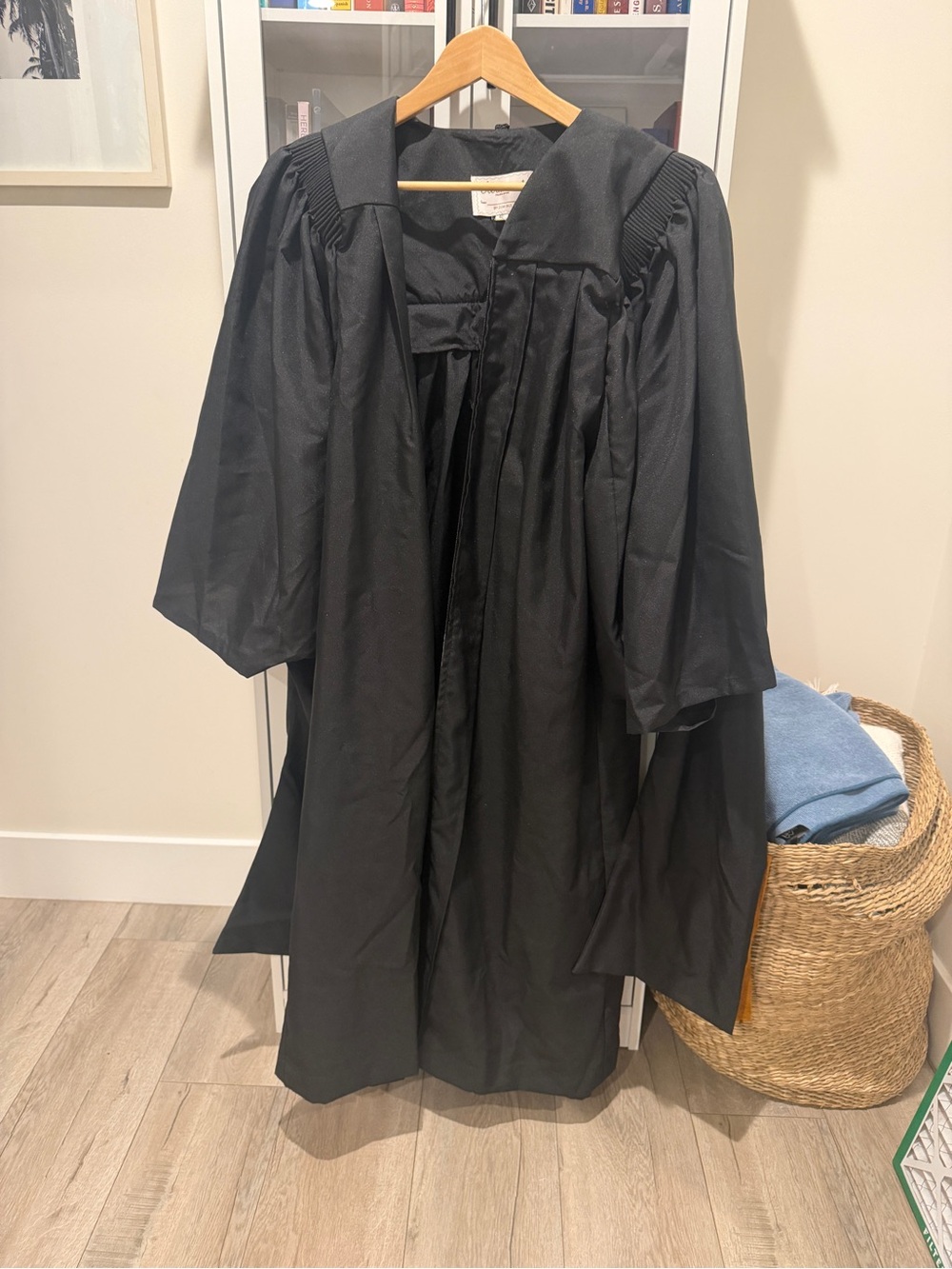 Black Masters level Academic Graduation Gown